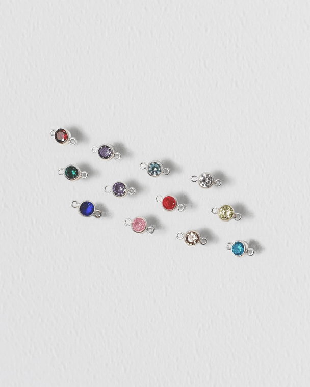 Birthstone Charm: 925 Sterling Silver - ForeverFindingsCo