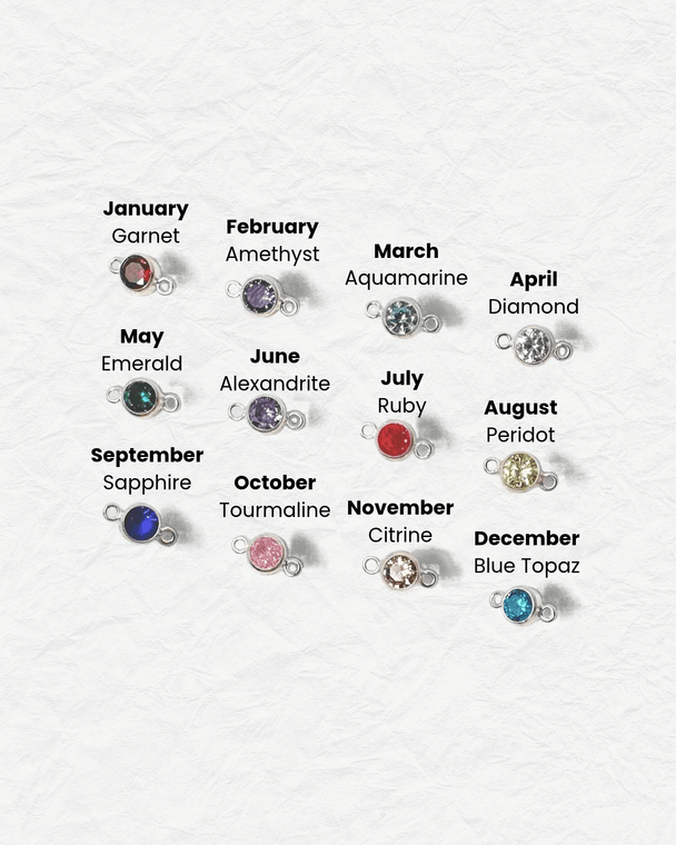 Birthstone Charm: 925 Sterling Silver - ForeverFindingsCo