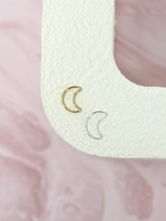 Moon Charm: 14k Gold Filled and 925 Sterling Silver