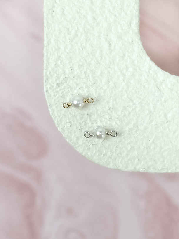 Pearl Charm: 14k Gold Filled and 925 Sterling Silver