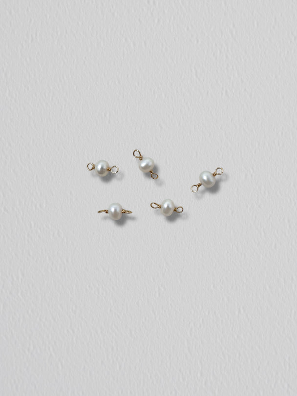 Pearl Charm: 14k Gold Filled and 925 Sterling Silver