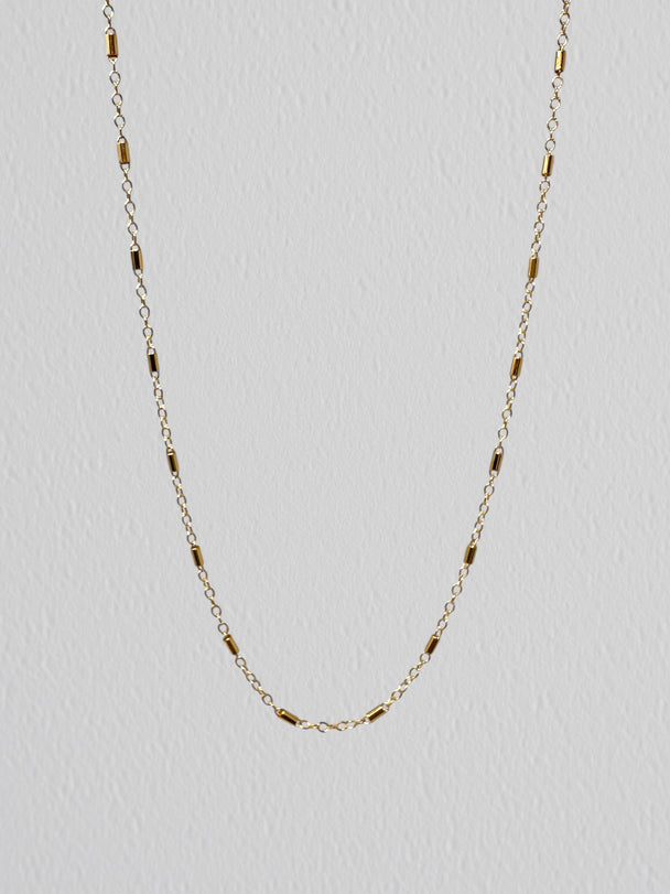 Bar Chain: 14k Gold Filled and Sterling Silver