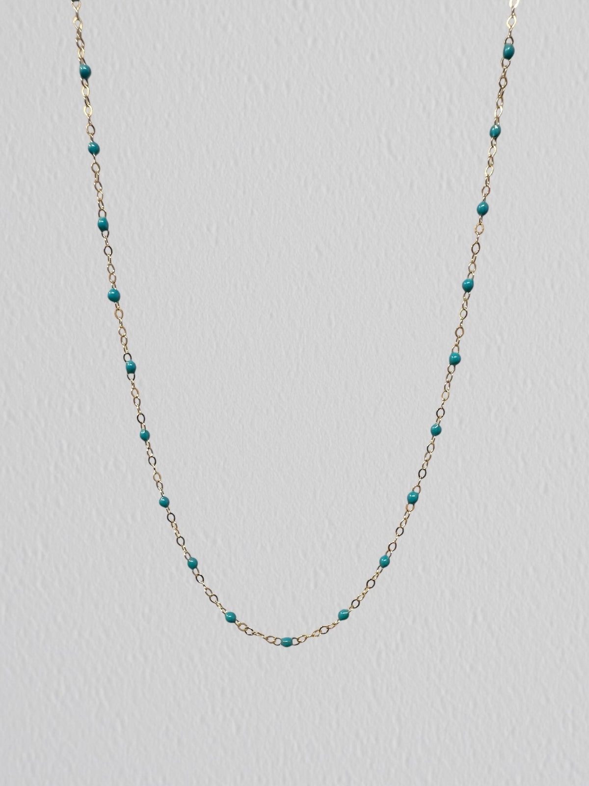 Blue Enamel Chain: 14k Gold Filled and 925 Sterling Silver - ForeverFindingsCo