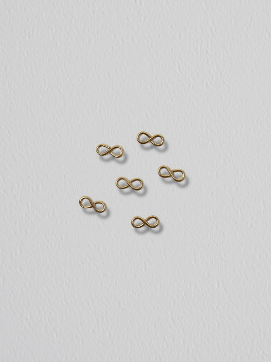 Infinity Charm: 14k Gold Filled and 925 Sterling Silver