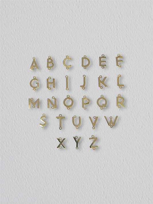 Gold Filled Initial Connector Charm