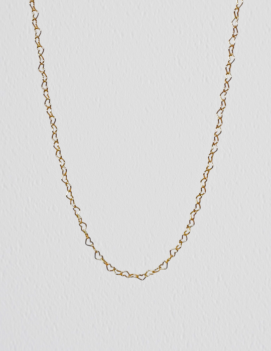 Heart Chain: 14k Gold Filled and Sterling Silver