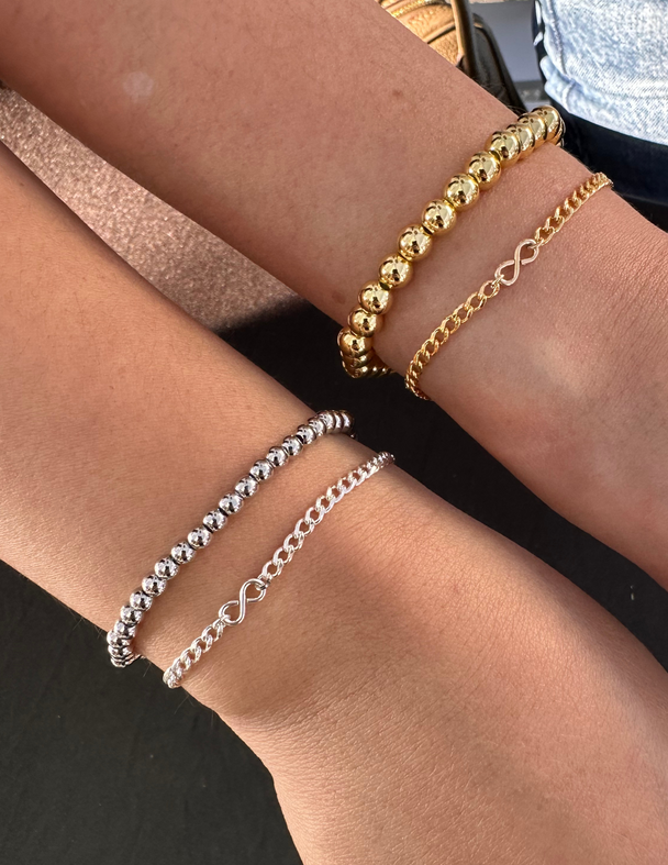 Infinity Charm: 14k Gold Filled and 925 Sterling Silver