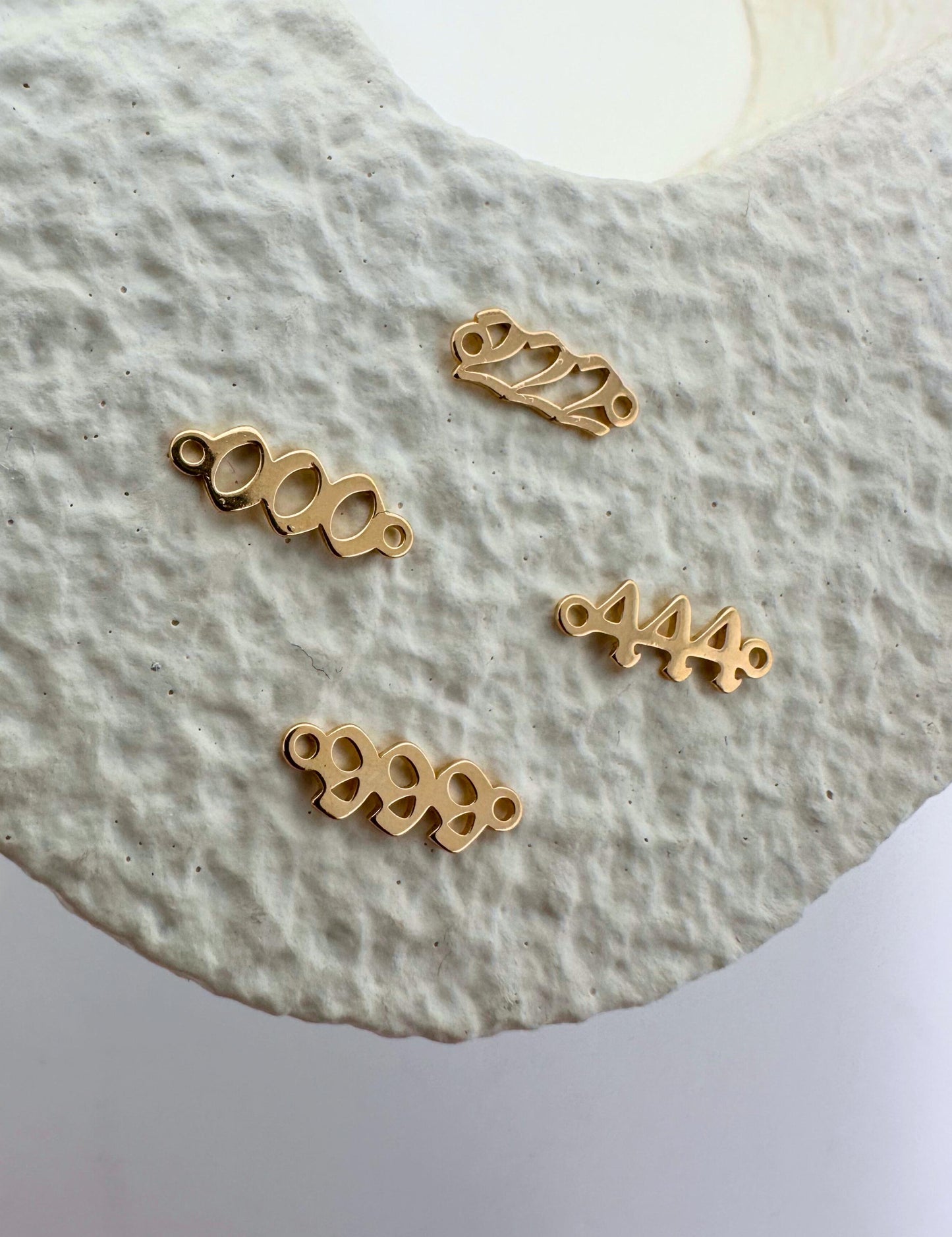 Angel Number Connector Charm 14k Gold Filled