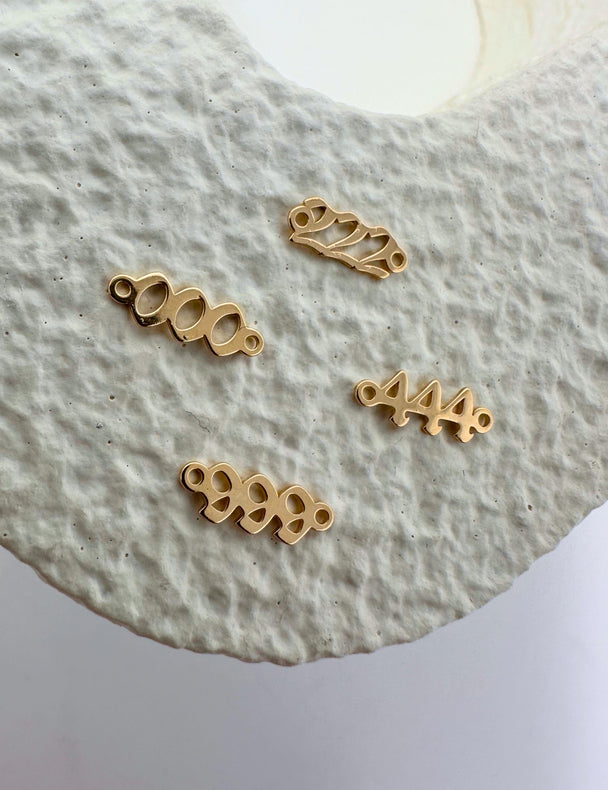 Angel Number Connector Charm: 14k Gold Filled