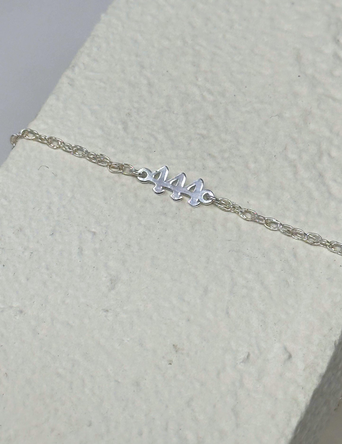 Angel Number Connector Charm Sterling Silver