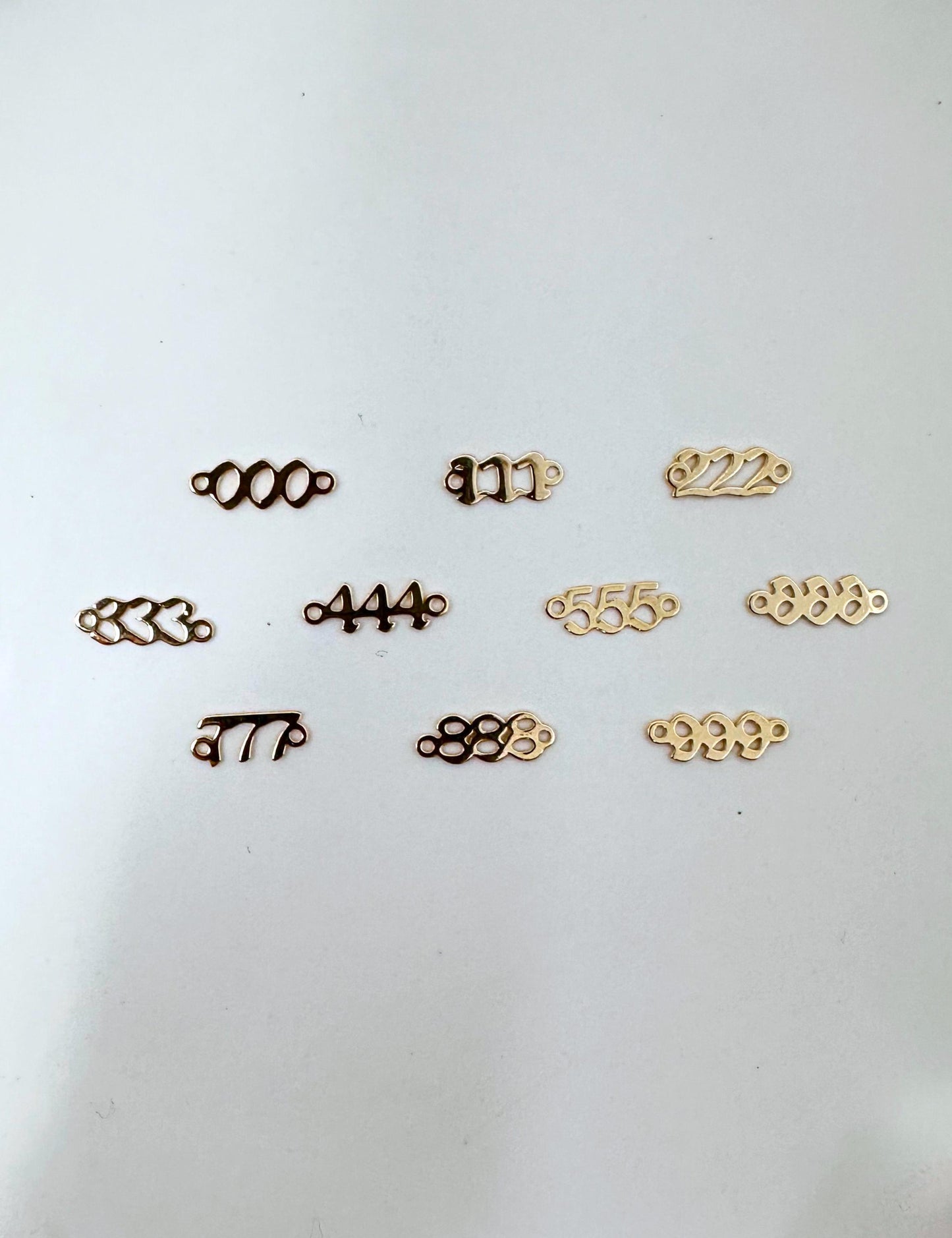 Angel Number Connector Charm 14k Gold Filled