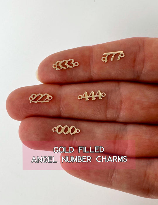 Angel Number Connector Charm: 14k Gold Filled