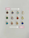 Birthstone Dangle Charm 4mm: 14k Gold Filled or Sterling Silver - ForeverFindingsCo