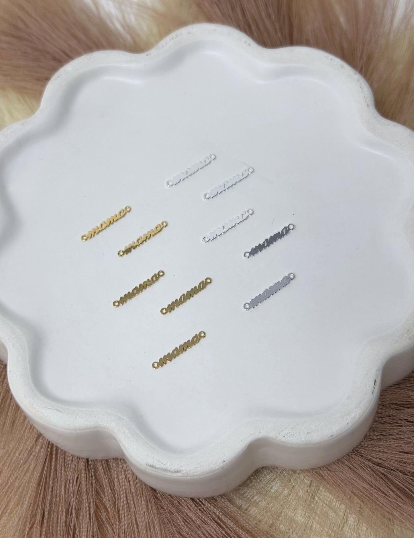 Cursive Mama Charm: 14k Gold Filled or Sterling Silver