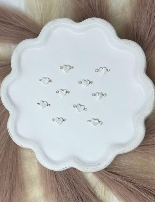 Pearl Heart Charm: 14k Gold Filled and 925 Sterling Silver