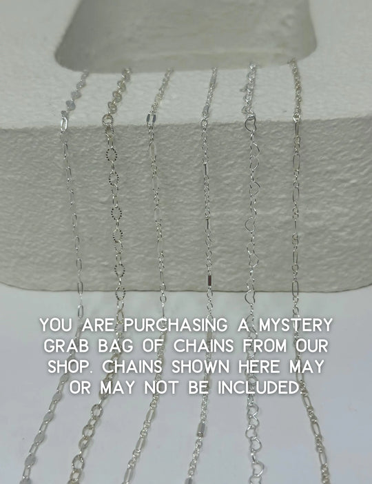Chain Mystery Bag: 10 Bracelet Length Chains Gold Filled and Sterling Silver
