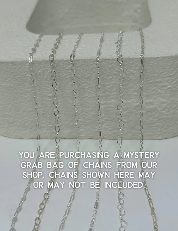 Chain Mystery Bag: 10 Bracelet Length Chains Gold Filled and Sterling Silver