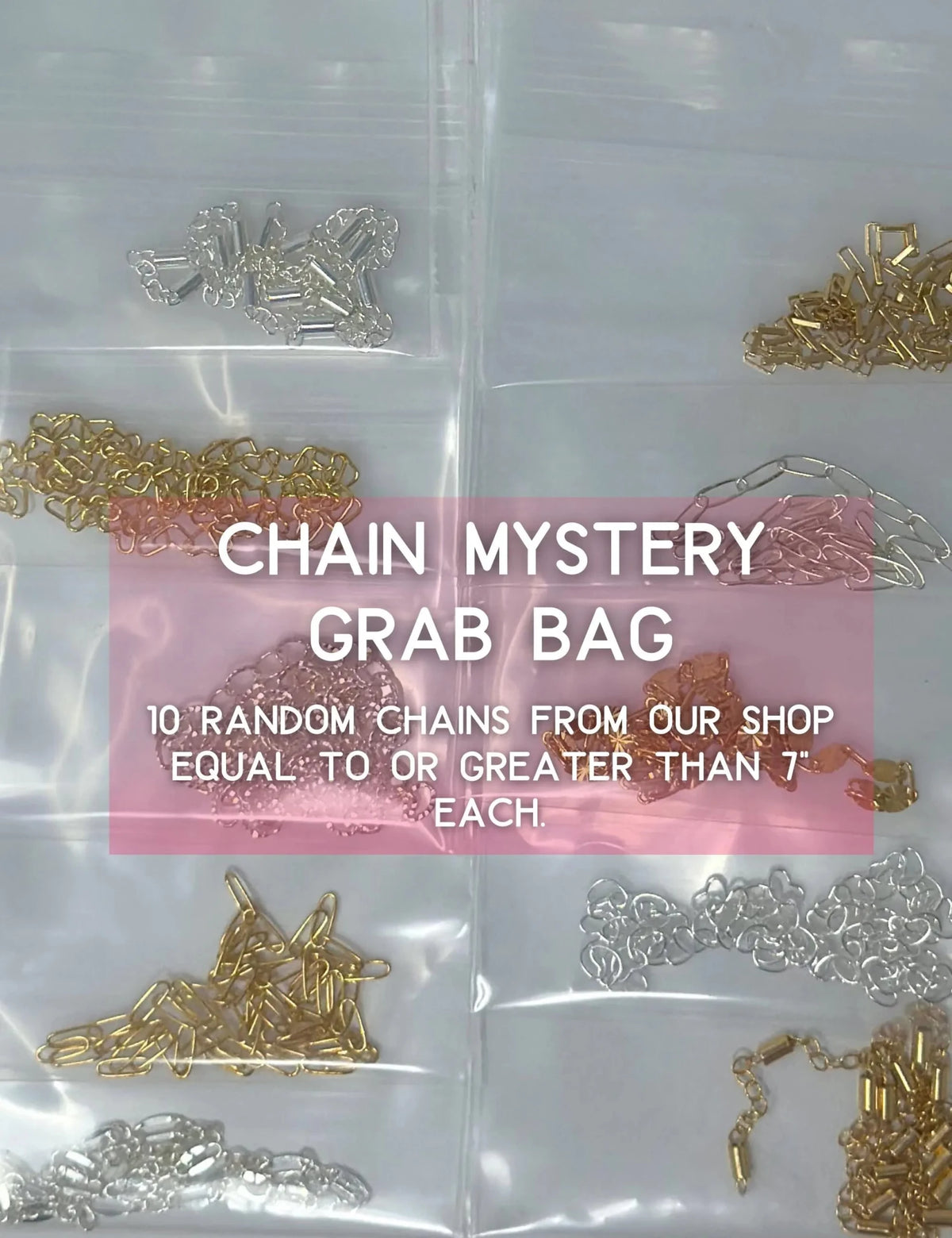 Chain Mystery Bag: 10 Bracelet Length Chains Gold Filled and Sterling Silver - ForeverFindingsCo