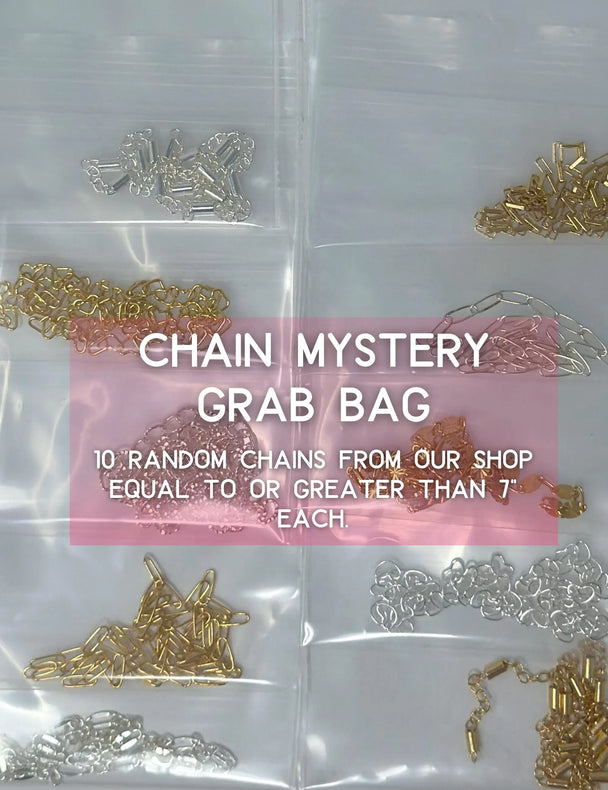 Chain Mystery Bag: 10 Bracelet Length Chains Gold Filled and Sterling Silver