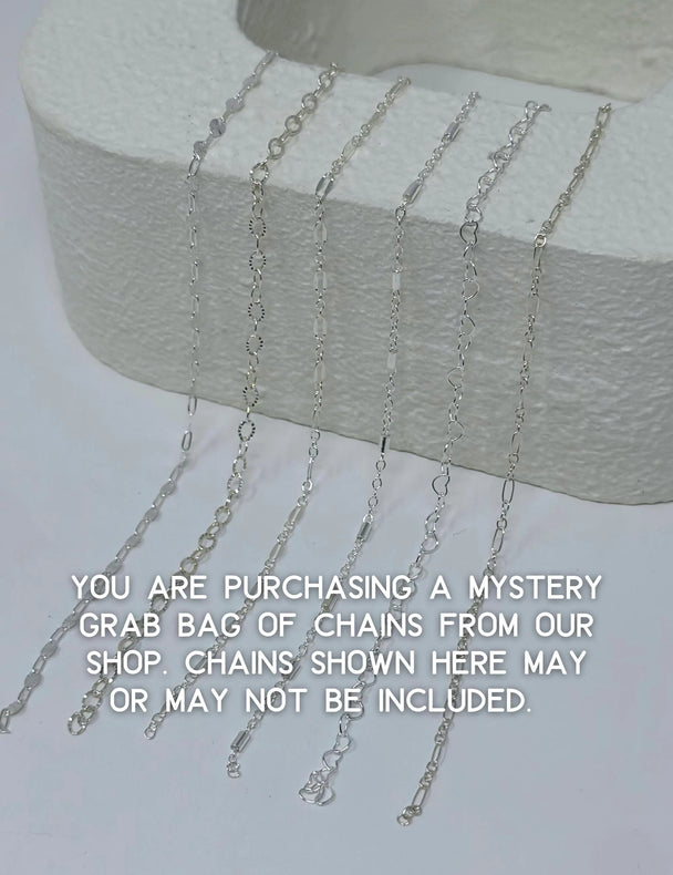 Chain Mystery Bag: 10 Bracelet Length Chains Gold Filled and Sterling Silver