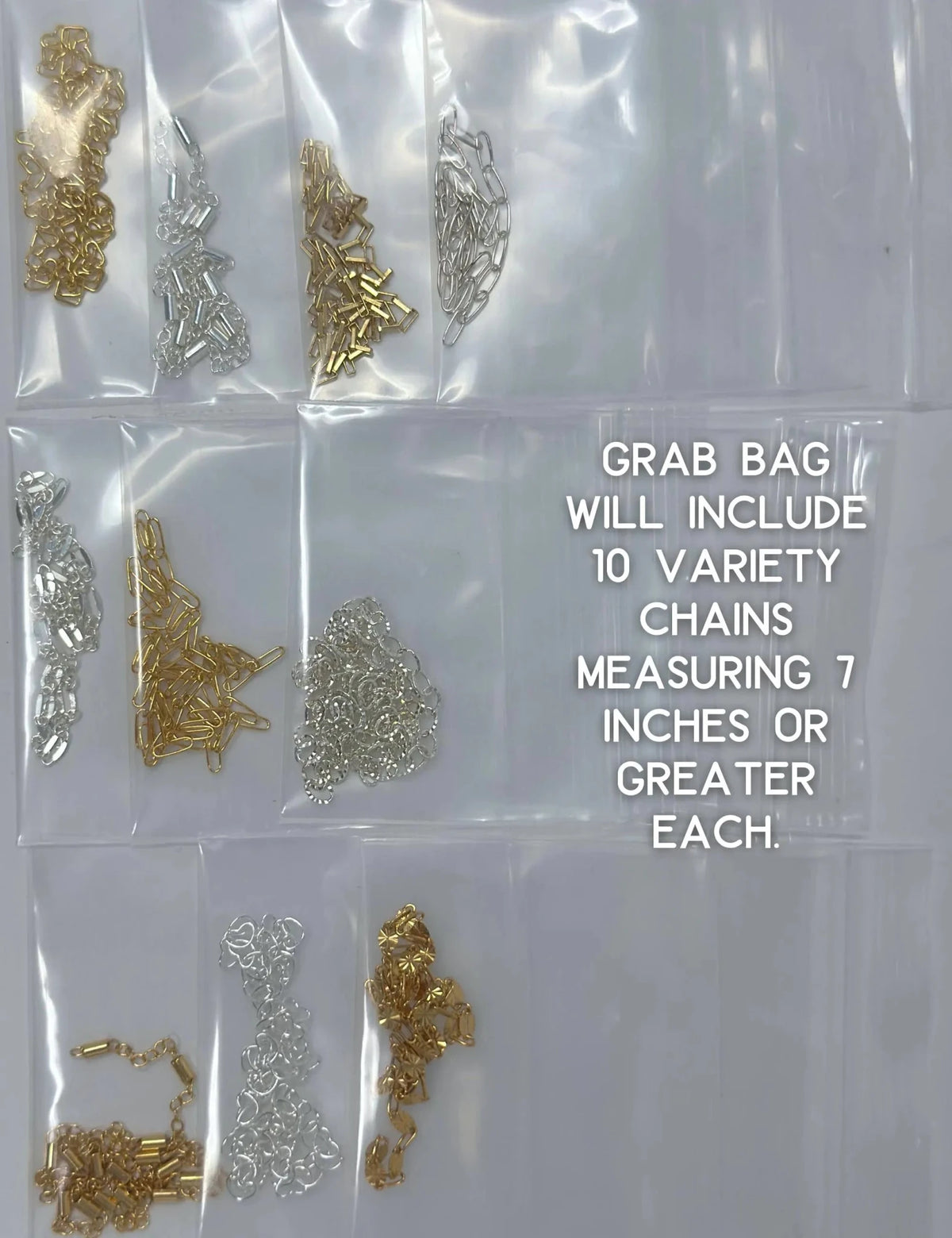 Chain Mystery Bag: 10 Bracelet Length Chains Gold Filled and Sterling Silver - ForeverFindingsCo
