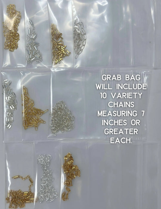 Chain Mystery Bag: 10 Bracelet Length Chains Gold Filled and Sterling Silver