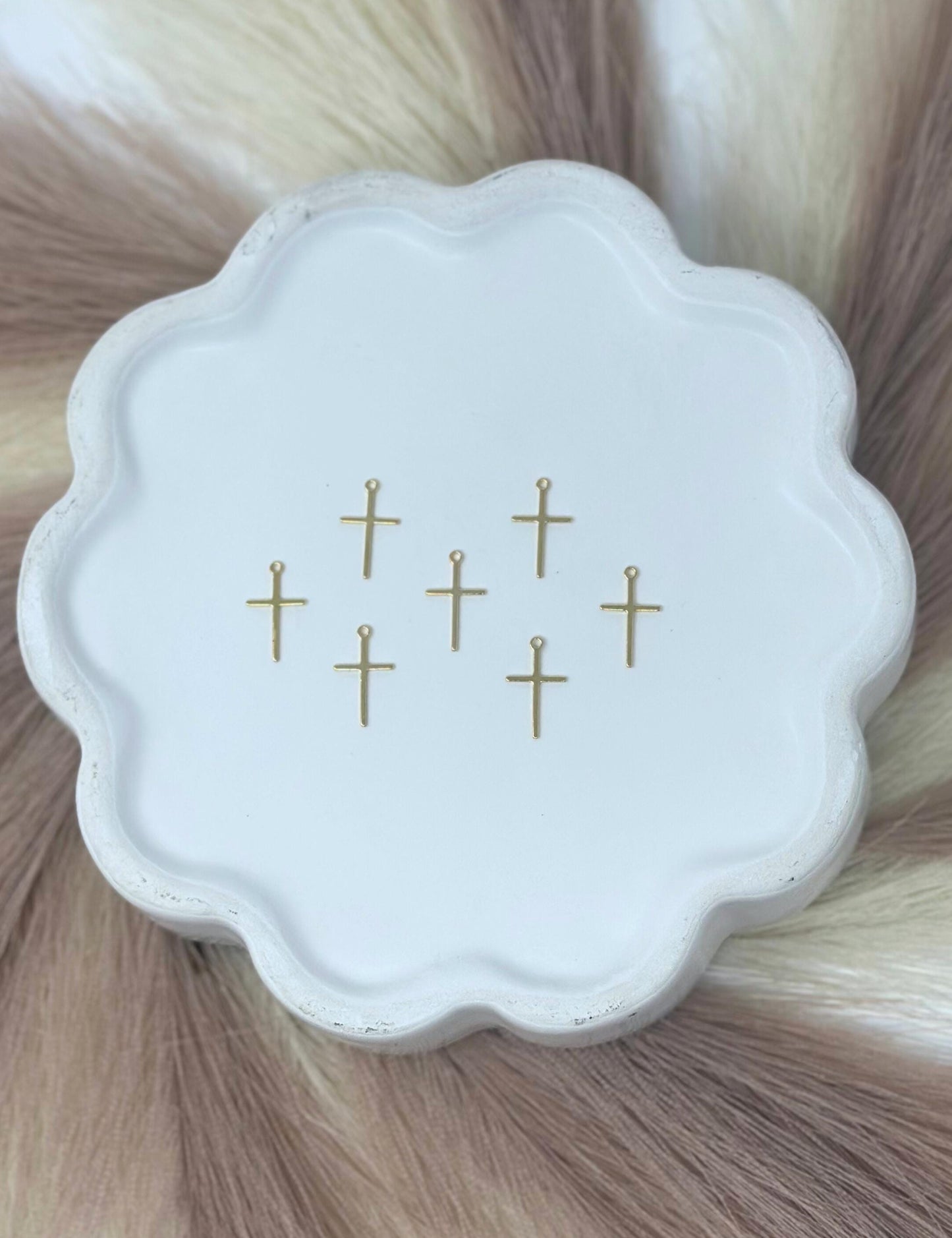 Dangle Cross Charm: 14k Gold Filled