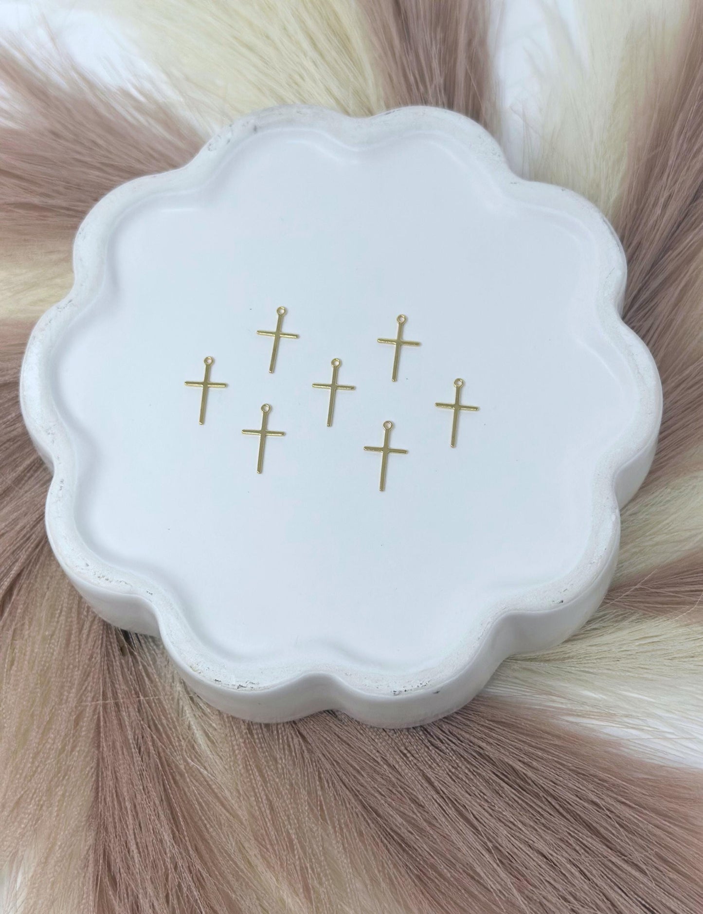 Dangle Cross Charm: 14k Gold Filled