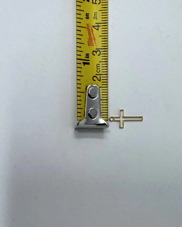 Dangle Cross Charm: 14k Gold Filled and 925 Sterling Silver