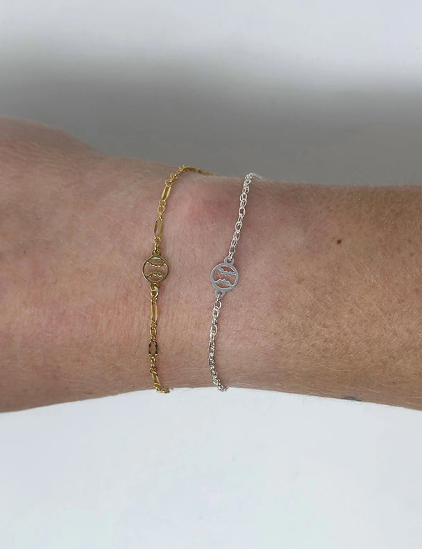 Baseball Connector Charm: 14k Gold Filled or 925 Sterling Silver