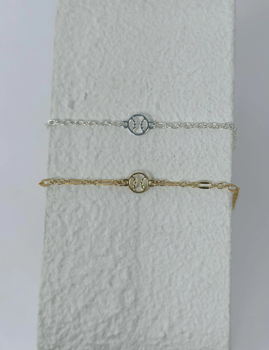 Baseball Connector Charm: 14k Gold Filled or 925 Sterling Silver