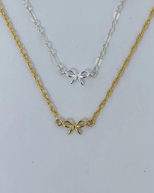 Bow Connector Charm: 14k Gold Filled or Sterling Silver