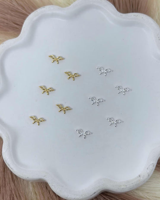 Bow Connector Charm: 14k Gold Filled or Sterling Silver