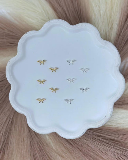 Bow Connector Charm: 14k Gold Filled or Sterling Silver